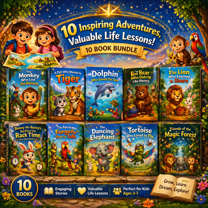 10 Book Bundle: Inspiring Adventures with Valuable Life Lessons for Kids (Ages 3-10)