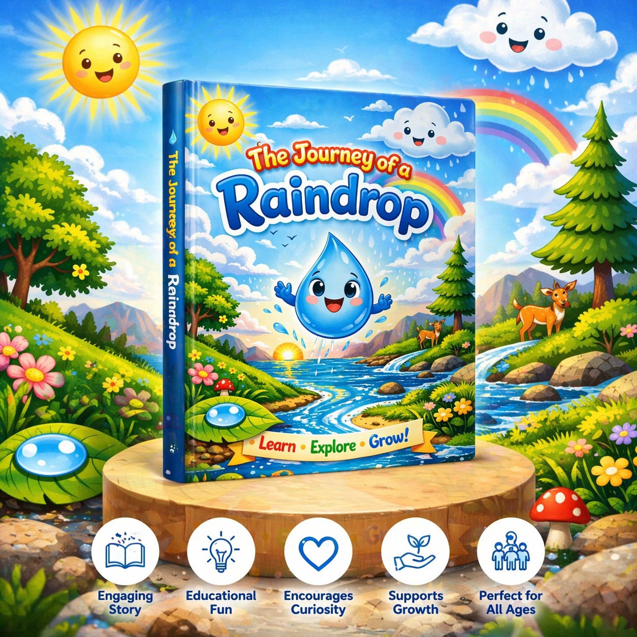 The Journey of a Raindrop / Kids Story Book / Story Books