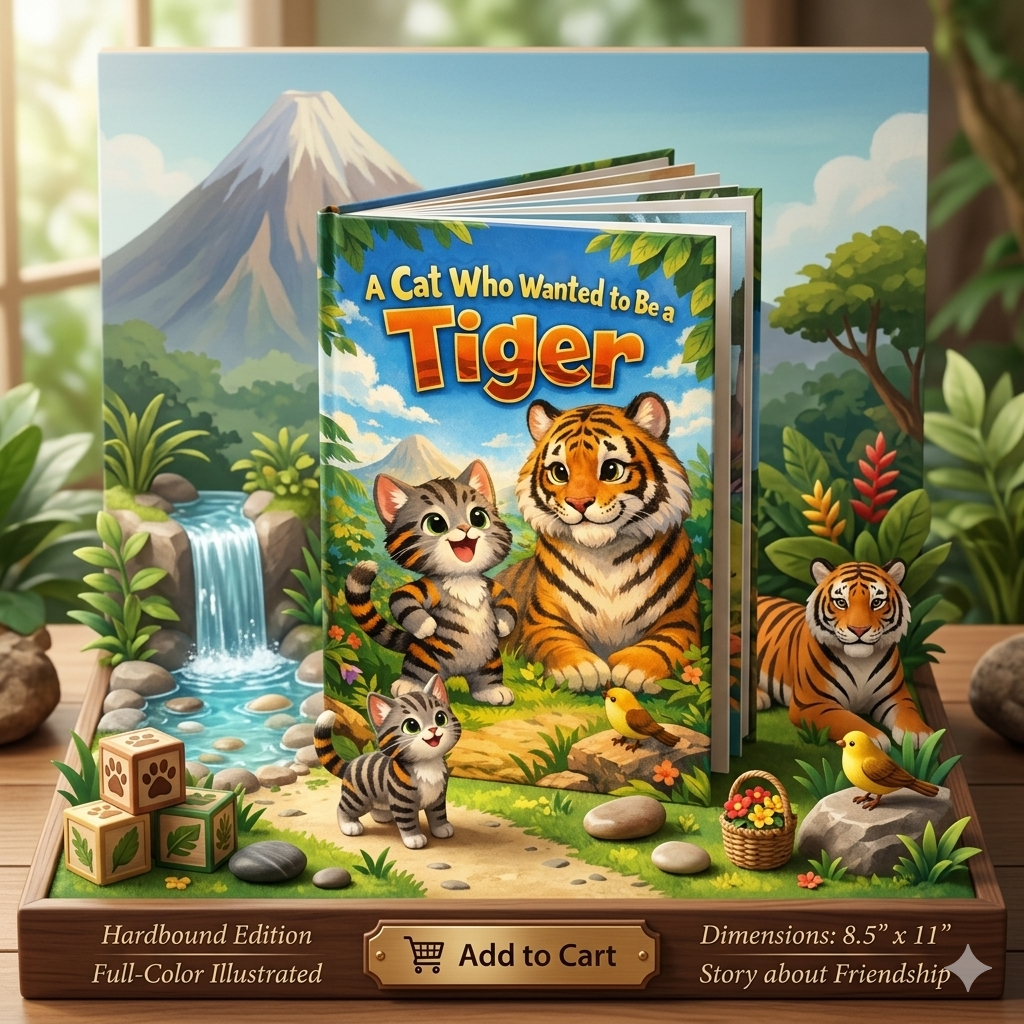 A Cat Who Wanted to Be a Tiger / Kids Story / Kids Story Book