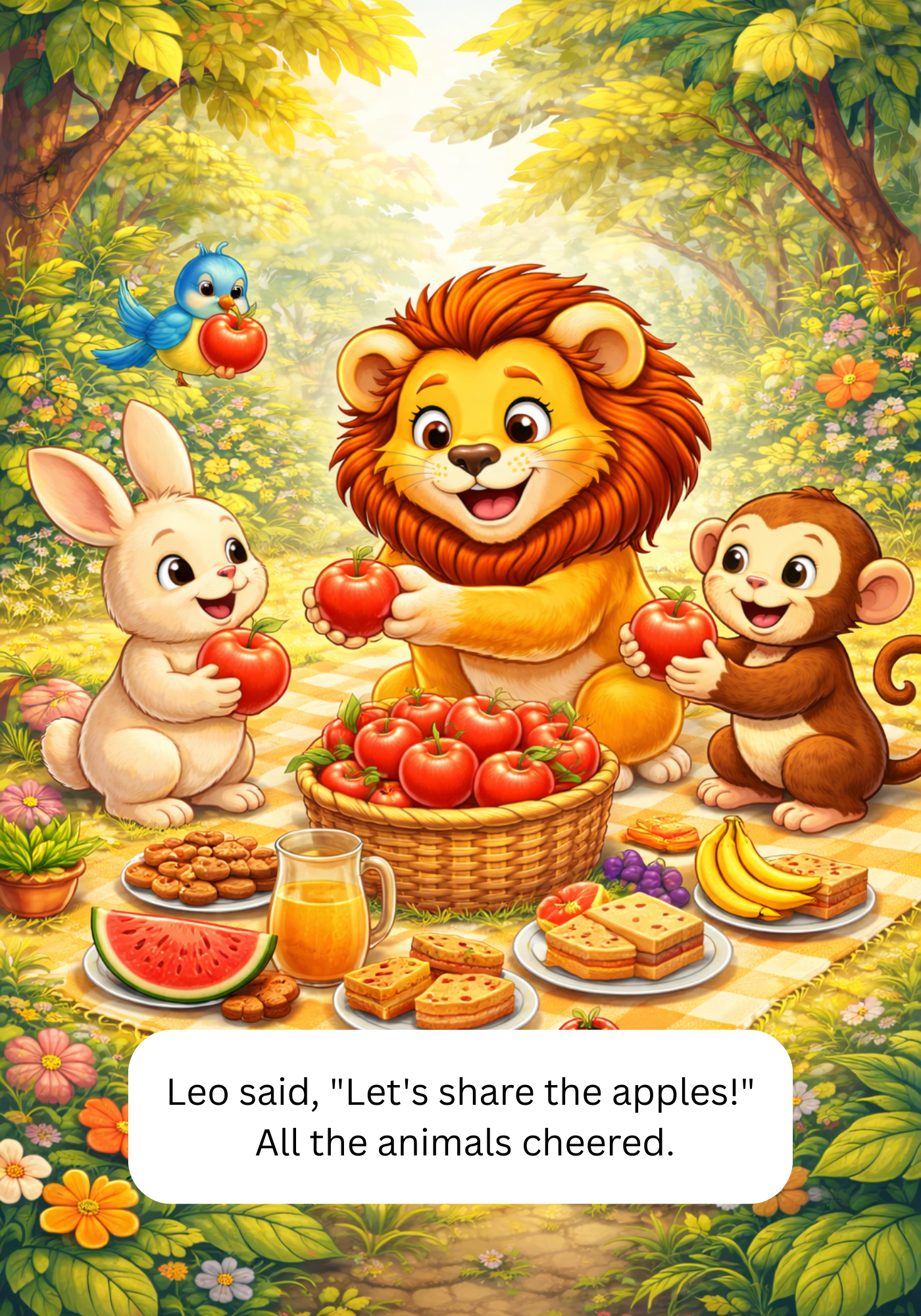 The Lion Who Learned to Share / Kids Story / Kids Story Book